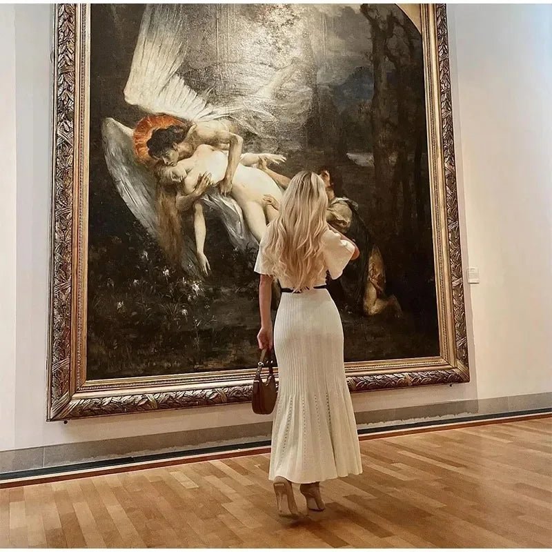 Classy Robe mi-longue élégante en tricot