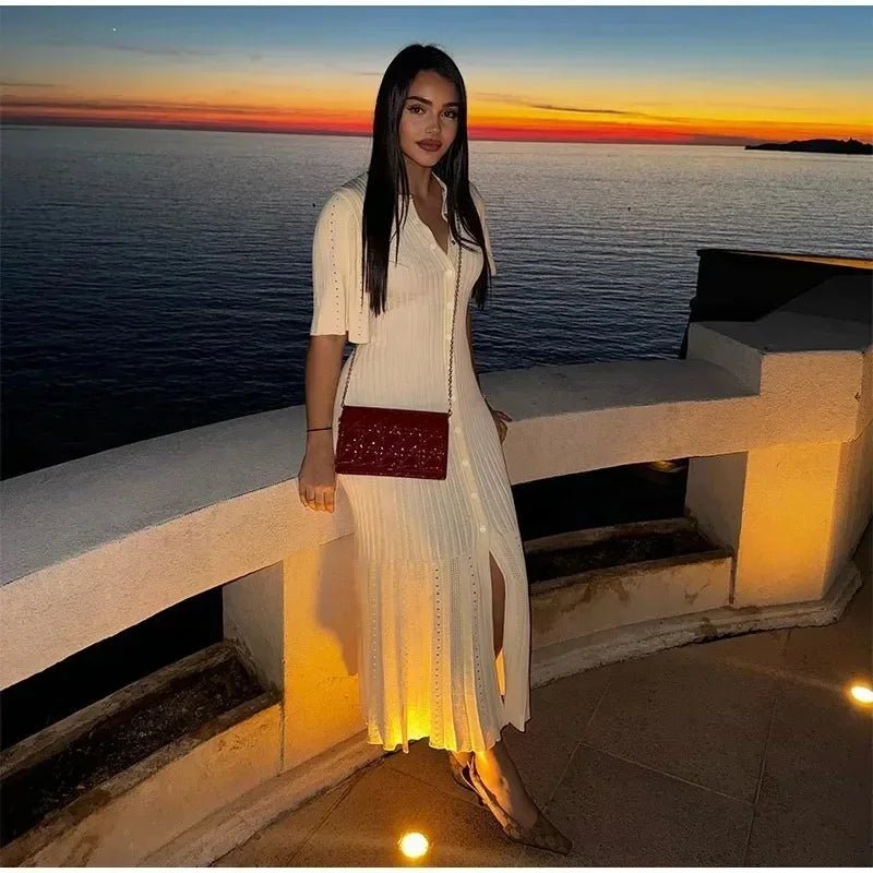 Classy Robe mi-longue élégante en tricot